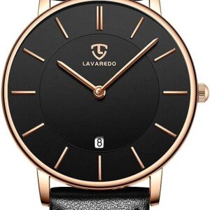 MVMTH Classical Leather Watch In Black
