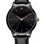 MVMTH Classical Leather Watch In Black