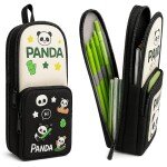Supreme Deals Umadiya® Panda Pencil Case 6 Layer with 3 Compartment Cute Aesthetic Pencil Case for Boys & Girls Large Ca