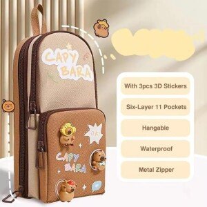 Supreme Deals Umadiya® Panda Pencil Case 6 Layer with 3 Compartment Cute Aesthetic Pencil Case for Boys & Girls Large Ca