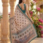 Satrani Ready to Wear Printed, Embellished Pre Draped Saree Silk Blend Saree