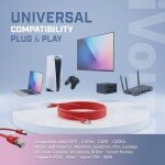 iVoltaa Ethernet Cable CAT7 Cable Dual Shielded SSTP, 100% Copper, Professional Series - 10 Gbps LAN Network/High Speed