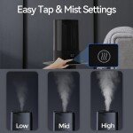 Rosekm Automatic Humidifiers for Bedroom Large Room, 4.5L Cool Mist Ultrasonic Humidifier for Home & Plant with Timer &