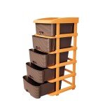 TEX-RO Plastic Modular Drawer Organizer Plastic Drawer Storage Chest Of Drawers Rack Drawer Organizer Storage Box | Larg
