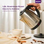 Milton Rapid Electric Kettle 1.8L | 1500 Watts | Stainless Steel Hot Water portable Electric Kettle for Home, Office | A
